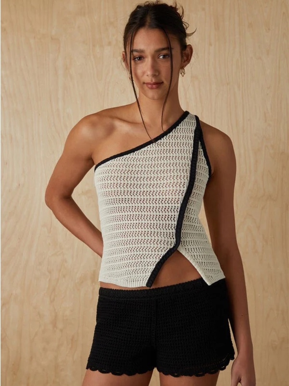 PacSun Colette One Shoulder Knit Top